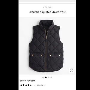 NWT J. CREW excursion quilted down vest